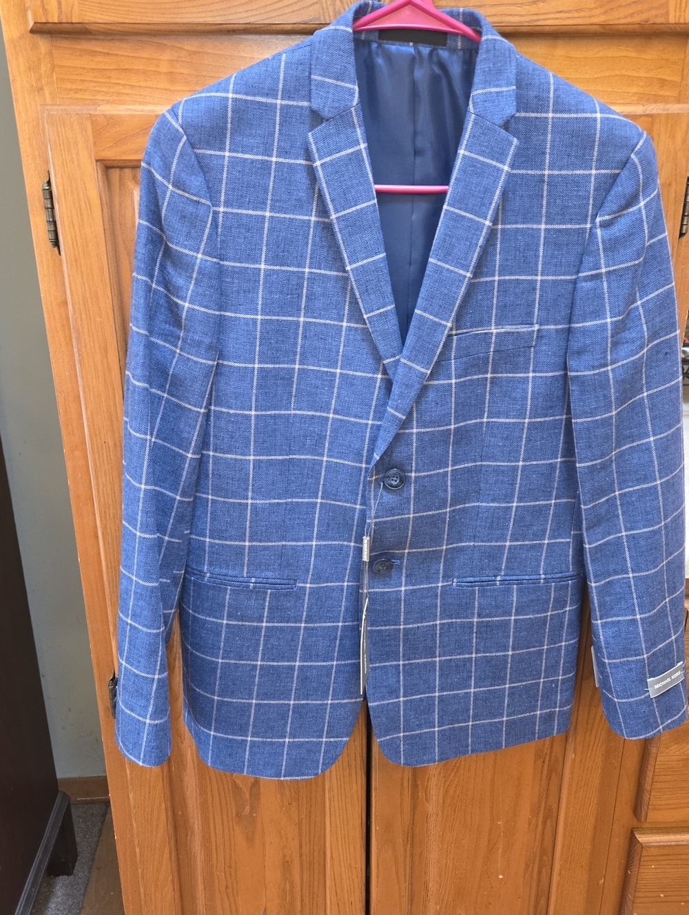 Boys size 16R Michael Kors plaid blazer - new with tags